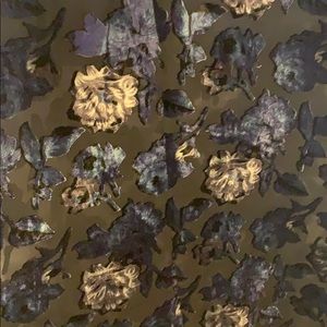 Velvet burn out floral skirt